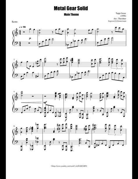 Metal Gear Solid Main Theme Sheet music for Piano (Solo)